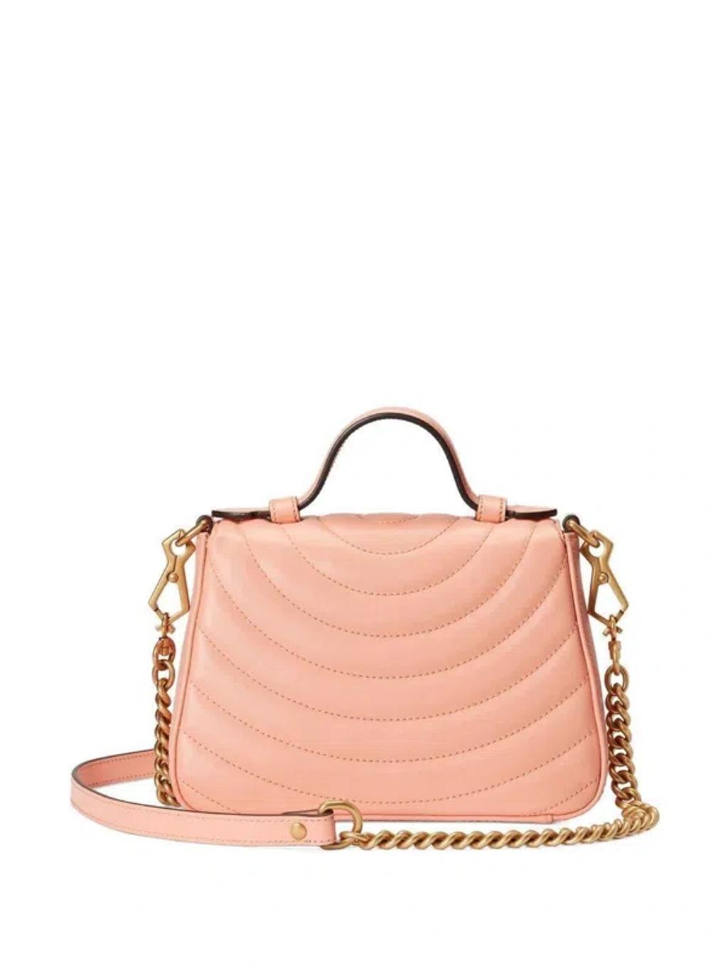 GUCCI Mini Gg Marmont Top-handle Bag In Pink Product Image