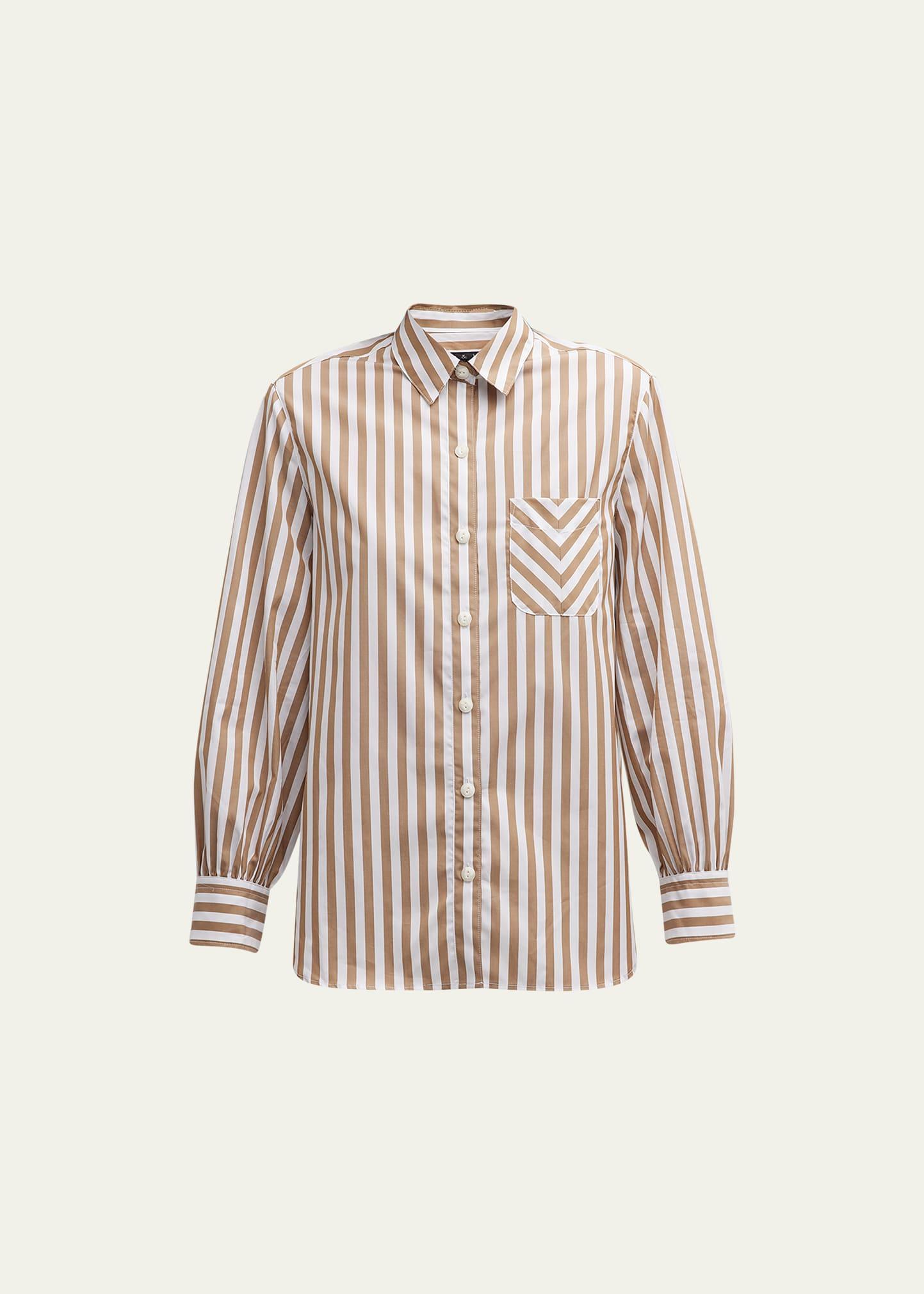 rag & bone Maxine Stripe Cotton Button-Up Shirt Product Image