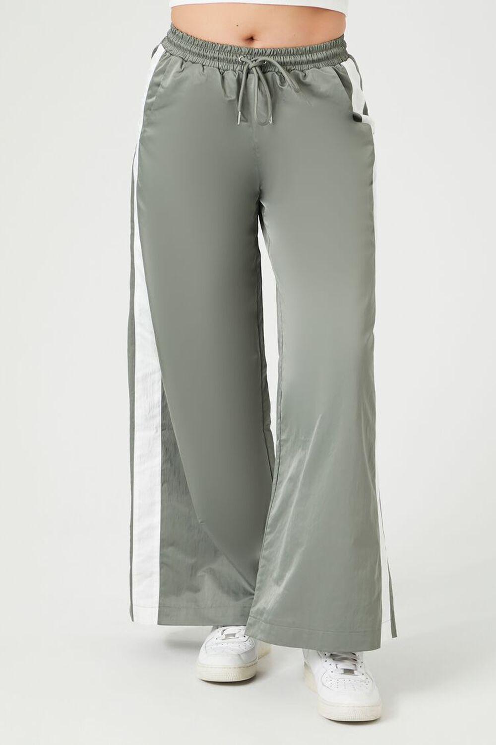 Side-Striped Wide-Leg Pants | Forever 21 Product Image