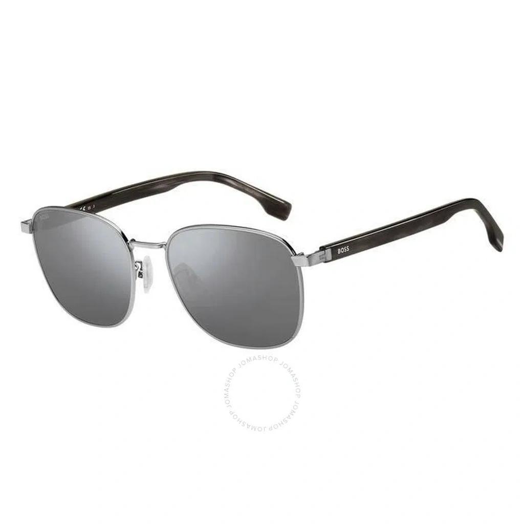 Silver Mirror Square Men's Sunglasses Boss 1407/f/sk 06lb/t4 58 In Grey / Ruthenium / Silver Product Image