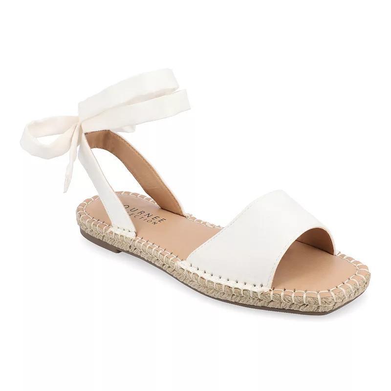 Journee Collection Emelie Womens Espadrille Sandals White Product Image