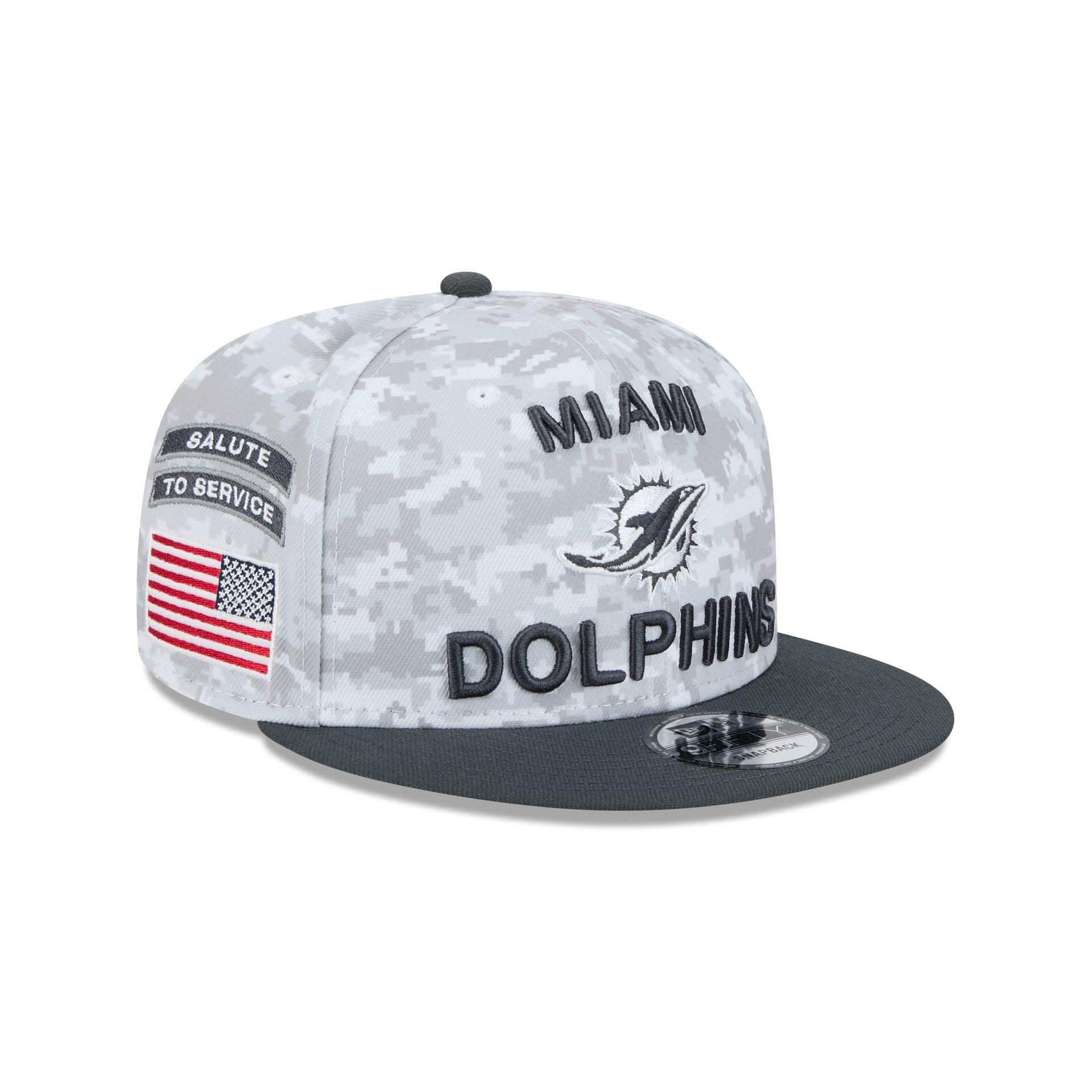 Miami Dolphins 2024 Salute to Service 9FIFTY Snapback Hat Male Product Image