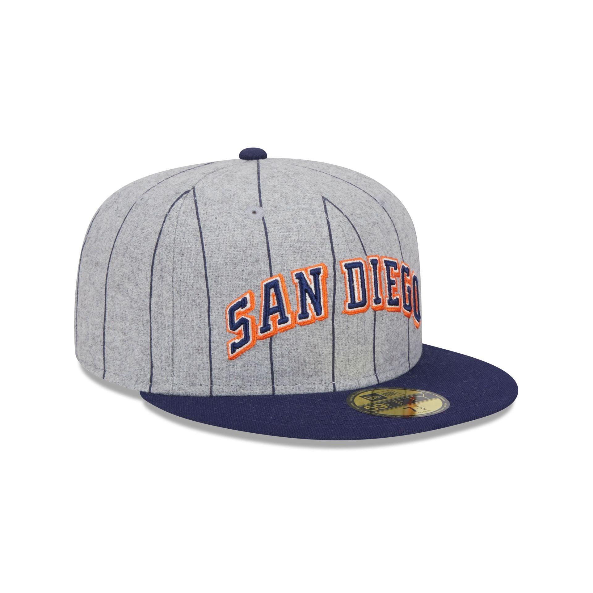 San Diego Padres Heather Pinstripe 59FIFTY Fitted Hat Male Product Image