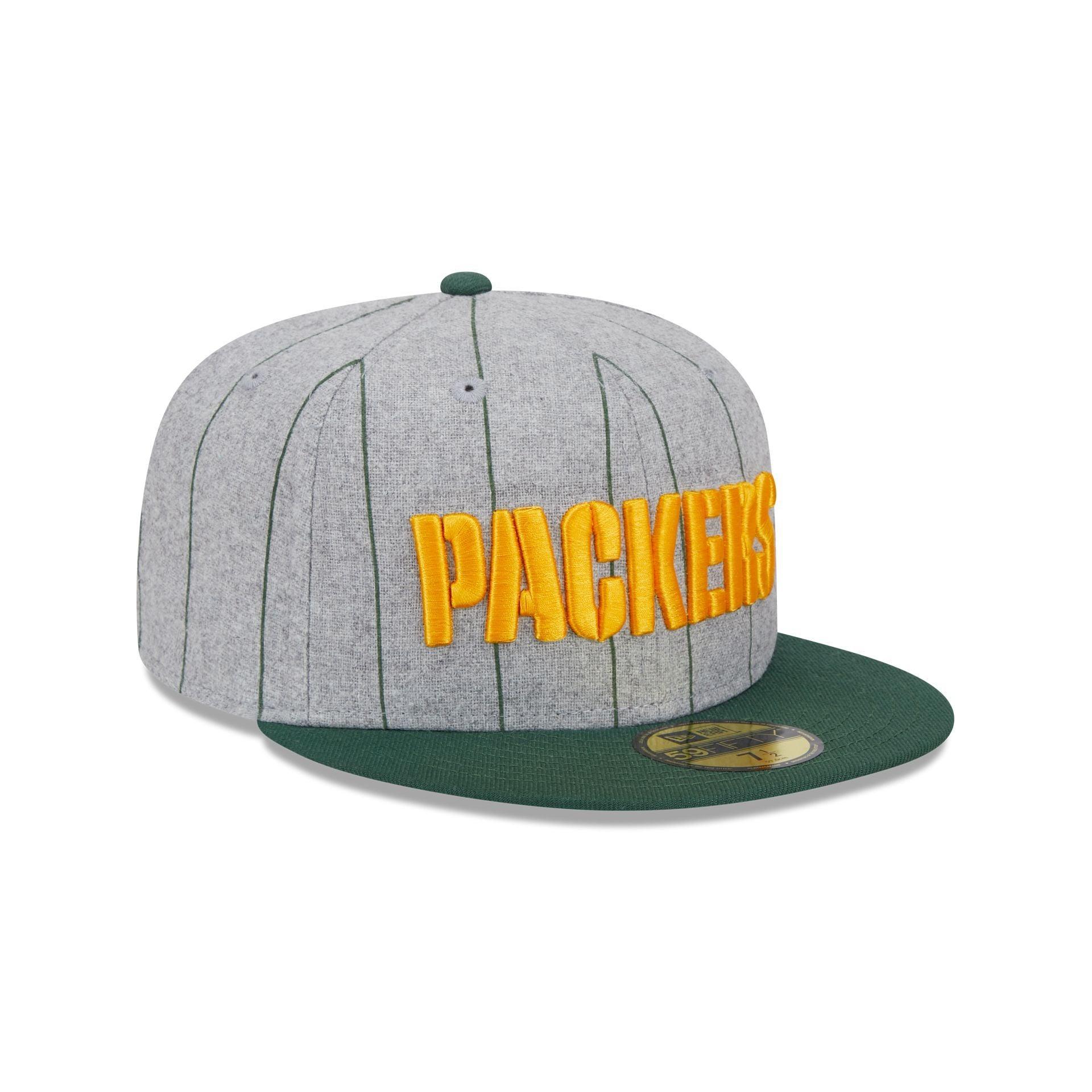 Green Bay Packers Heather Pinstripe 59FIFTY Fitted Hat Male Product Image