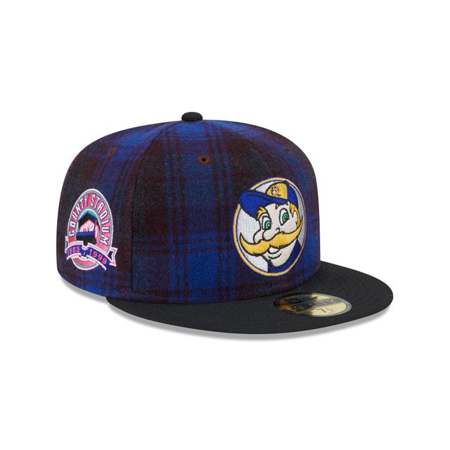 Milwaukee Brewers Mascot Plaid 59FIFTY Fitted Hat Male Product Image