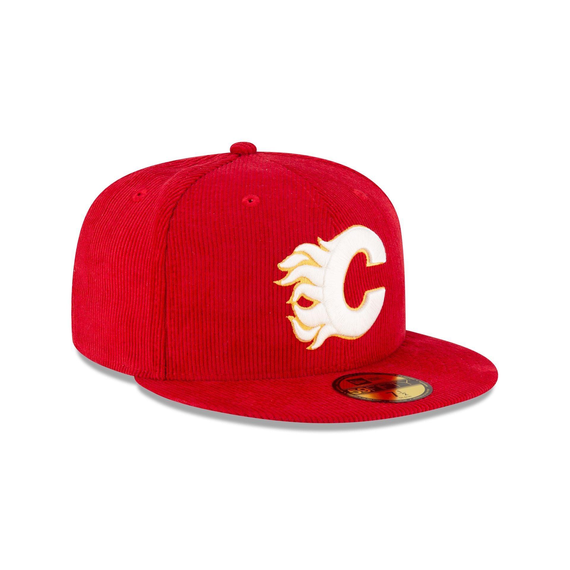 Just Caps Corduroy Calgary Flames 59FIFTY Fitted Hat Male Product Image