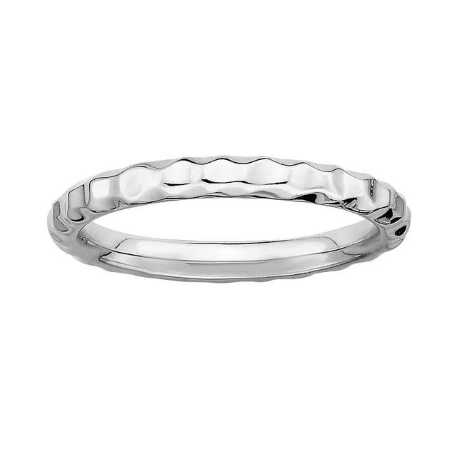 Stacks & Stones Sterling Silver Hammered Stack Ring, Womens Product Image