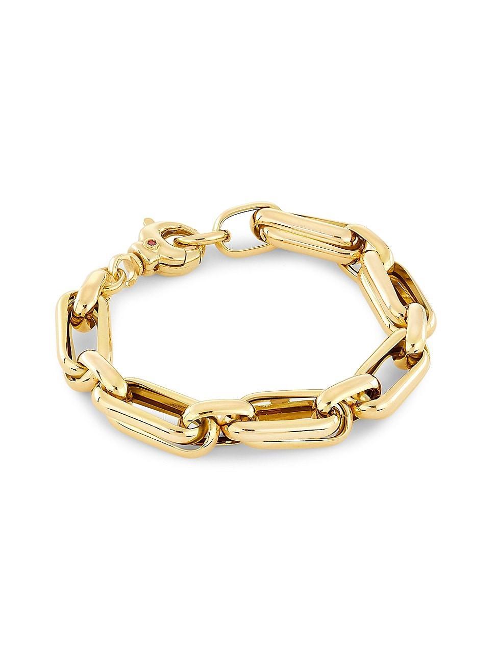 Womens 18K Yellow Gold Chain Bracelet Product Image