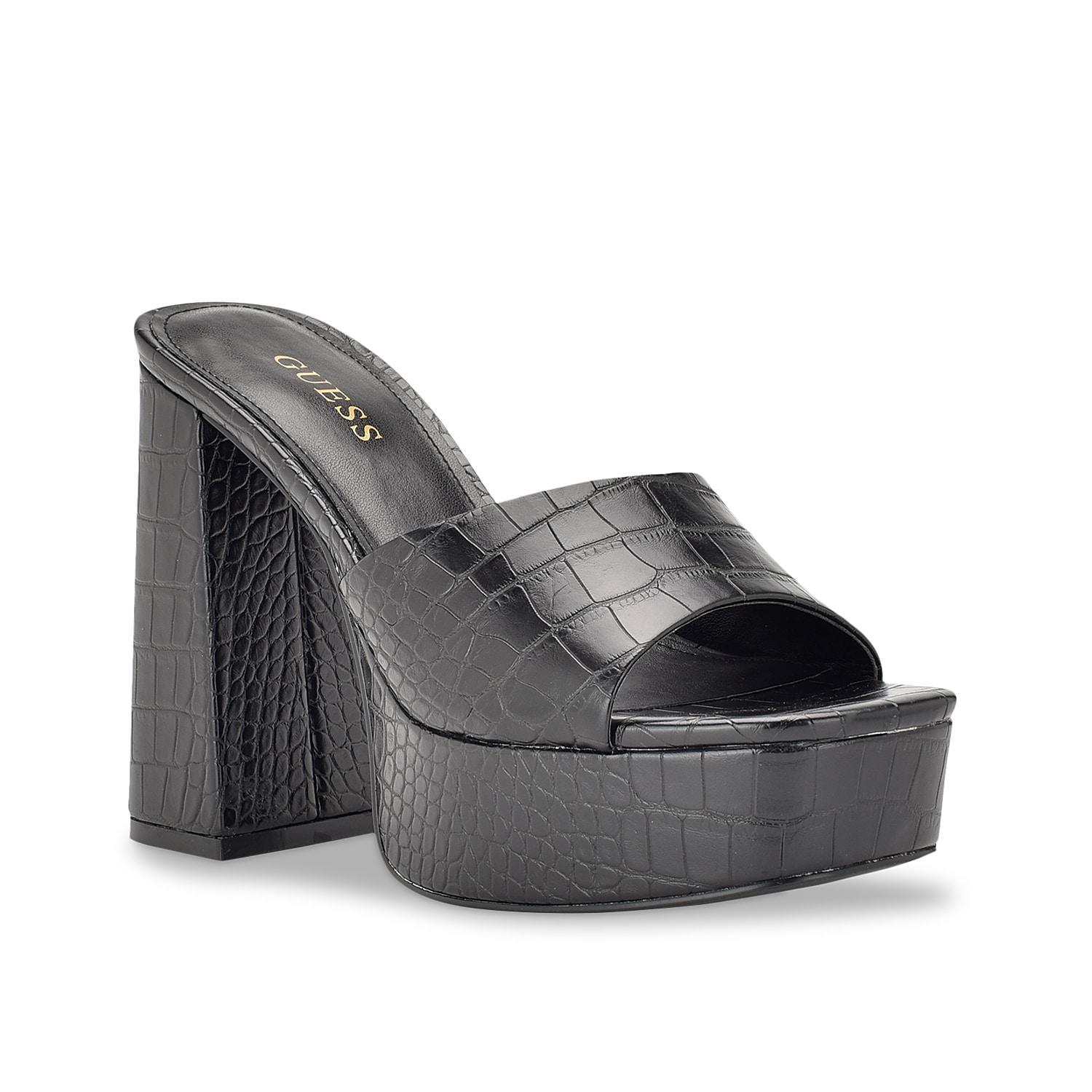 GUESS Jadah Reptile Embossed Platform Sandal Product Image