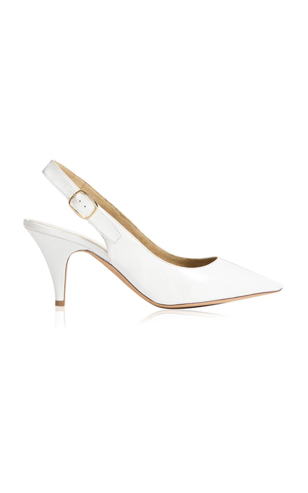 River Leather Pumps In White Product Image