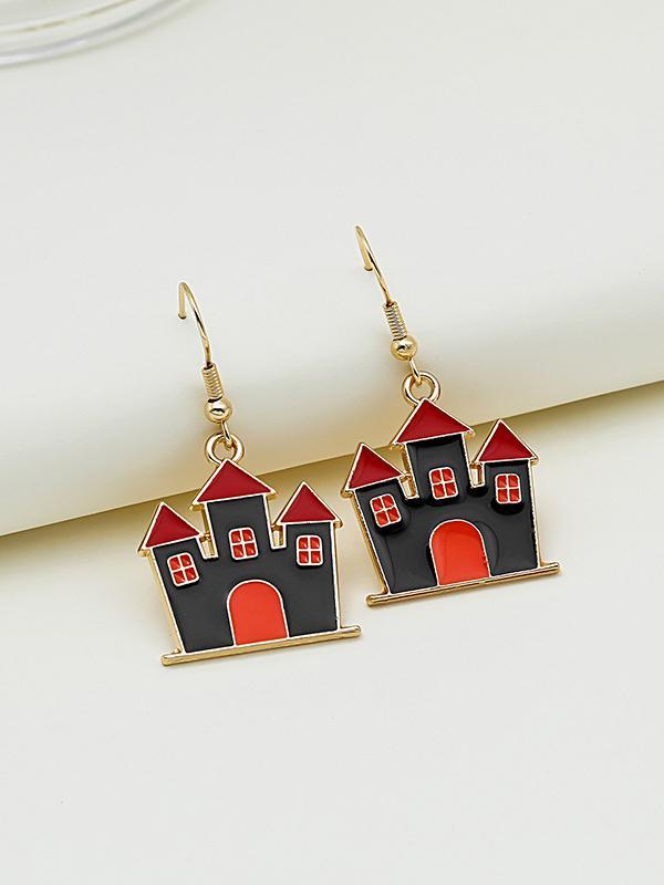 Geometric Halloween Drop Earrings Product Image