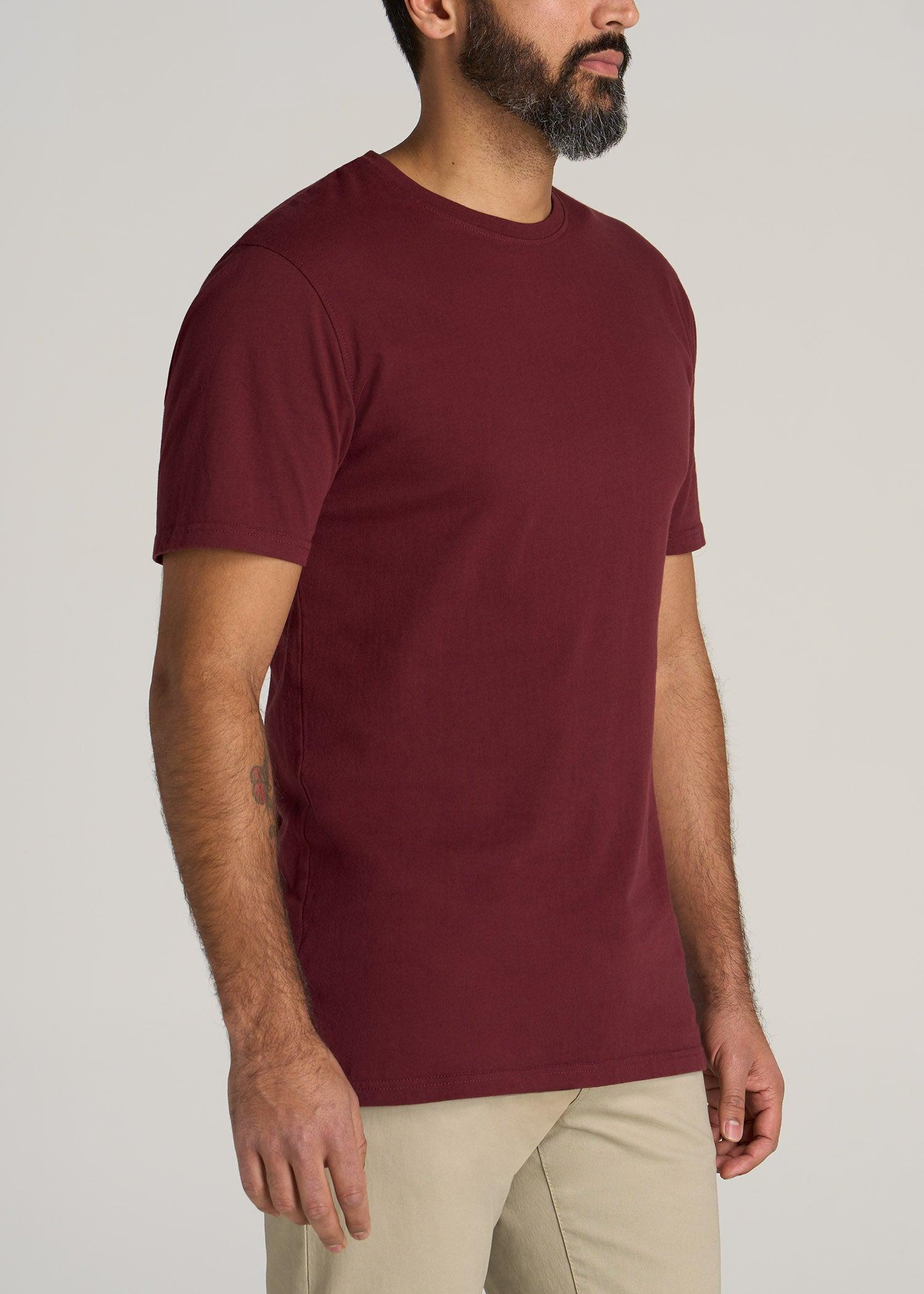 LJ&S Men's Tall REGULAR-FIT Crew Neck Tee in Sumac Red Male Product Image