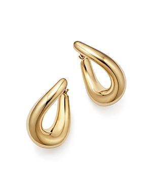 Saks Fifth Avenue Made in Italy Saks Fifth Avenue Women's 14K Yellow Gold Oval Twist Hoop Earrings  - female - Size: one-size Product Image