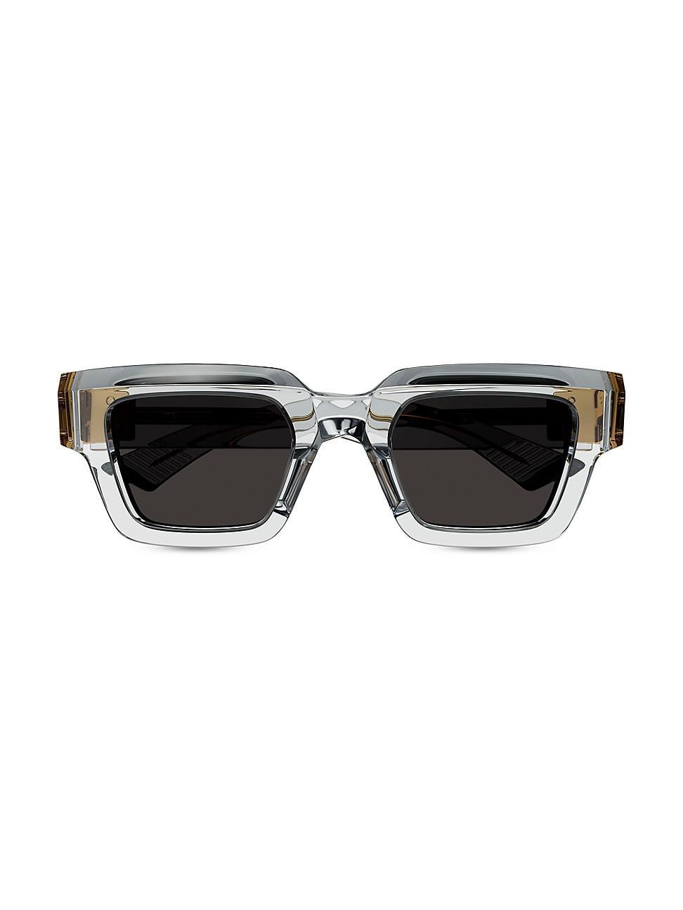 Mens New Hinge 49MM Rectangular Acetate Sunglasses Product Image