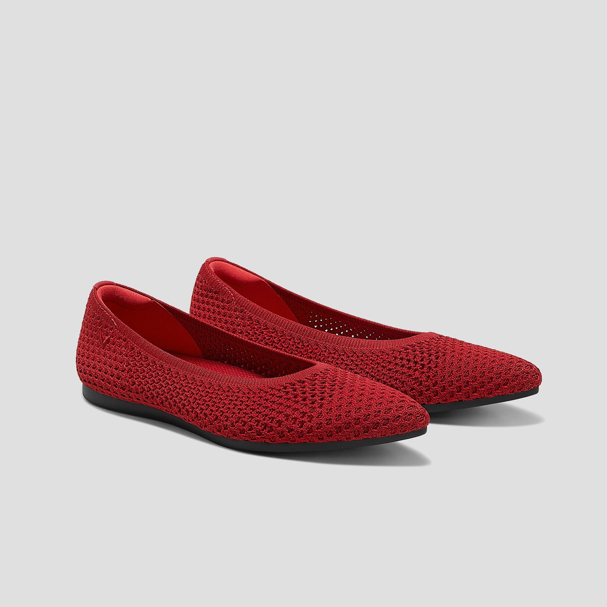 Pointed-Toe Breathable Mesh Ballet Flats (Aria 5°) Product Image