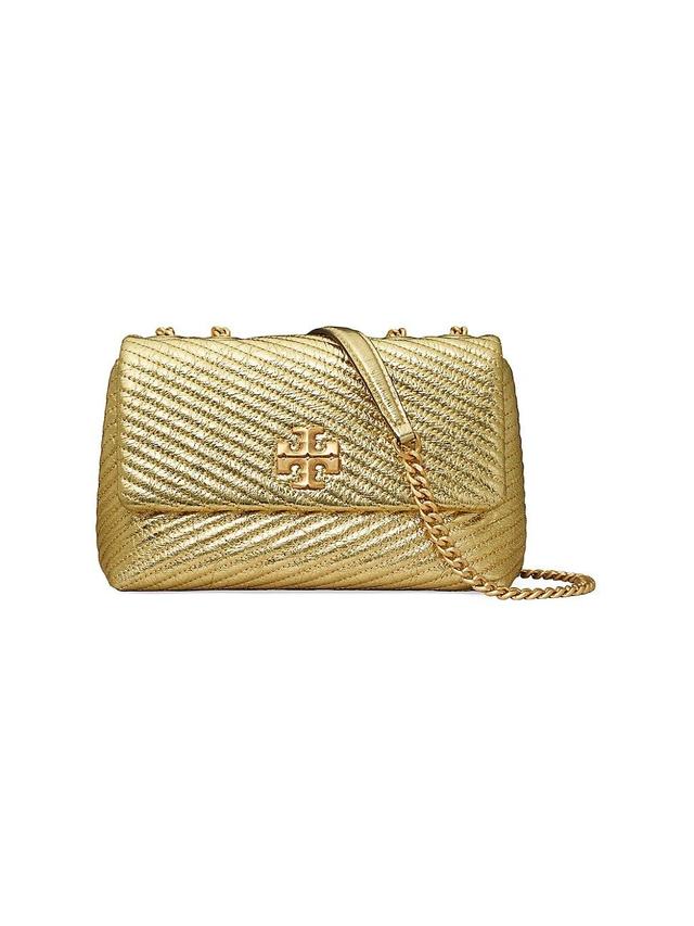 Womens Kira Metallic Quilted Leather Shoulder Bag Product Image