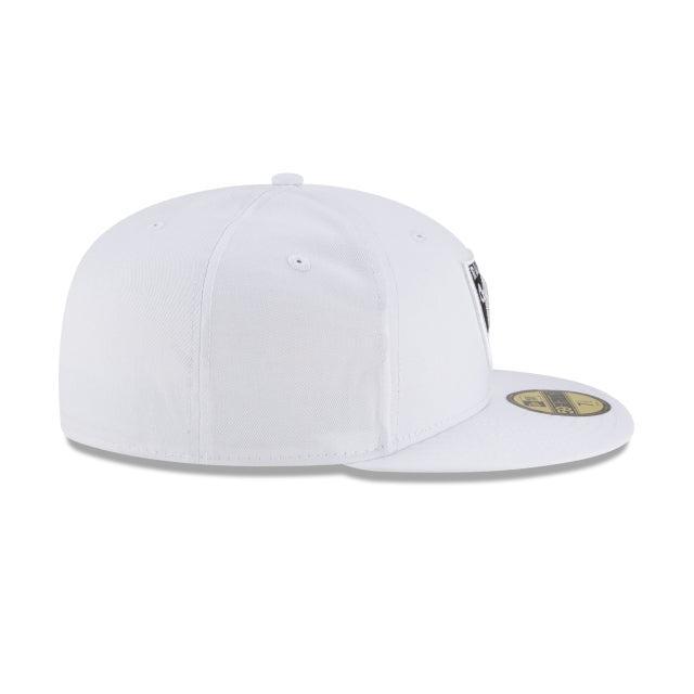 Las Vegas Raiders White 59FIFTY Fitted Hat Male Product Image