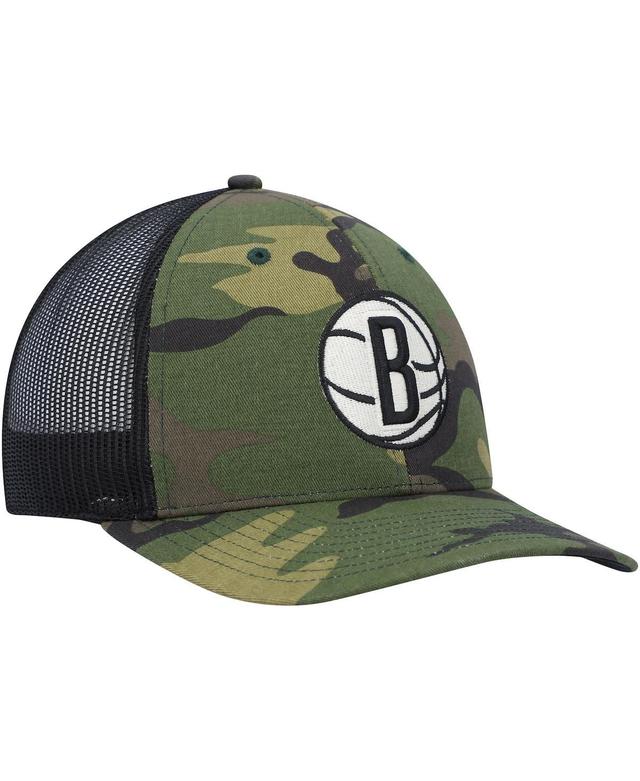 Mens 47 Camo/Black Brooklyn Nets Trucker Snapback Hat Product Image