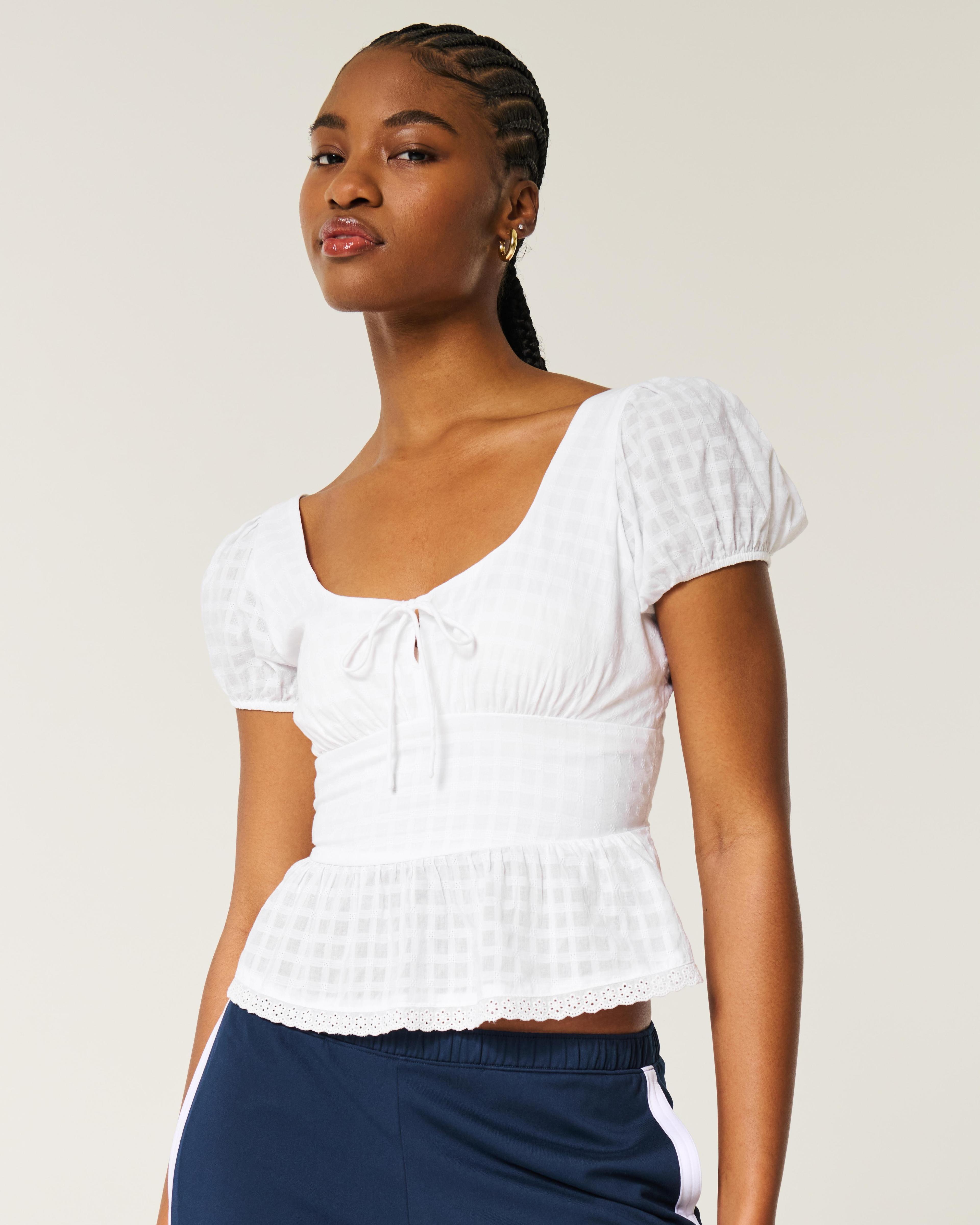 Voile Peplum Top Product Image