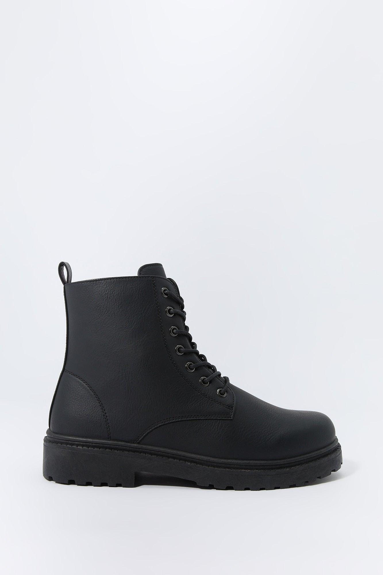 Faux Leather Lace Up Boot Male Product Image