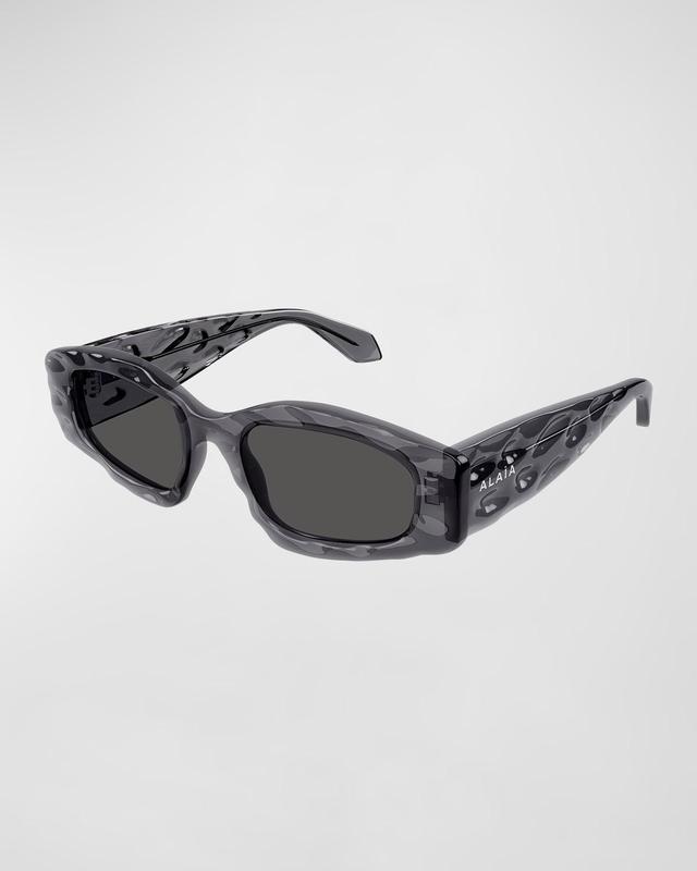 Wavy Acetate Rectangle Sunglasses Product Image