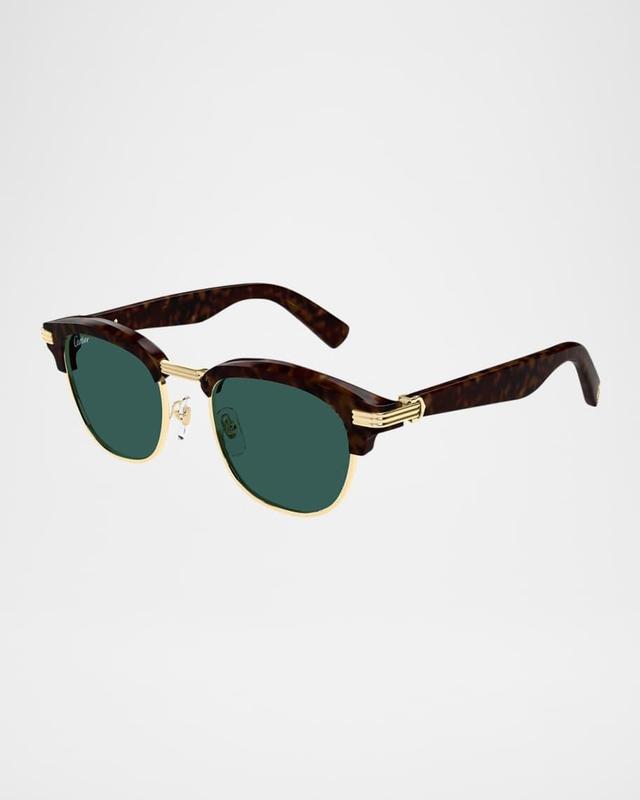 Men's Round Two-Tone Sunglasses Product Image