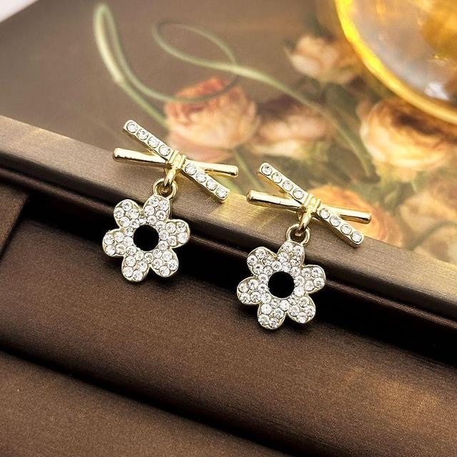 Floral CZ Dangle Earring Product Image