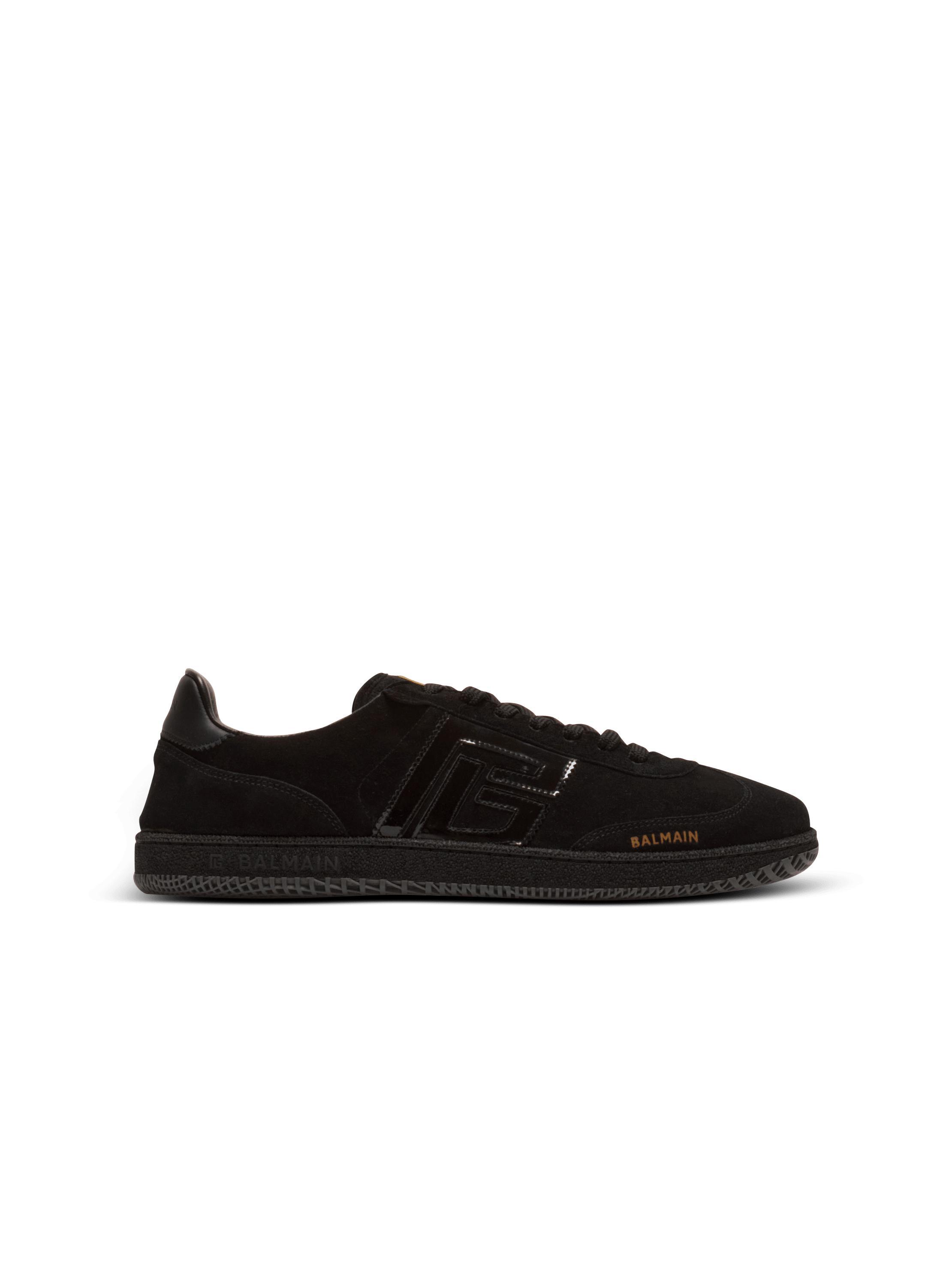 Balmain Swan suede and patent leather sneakers Product Image