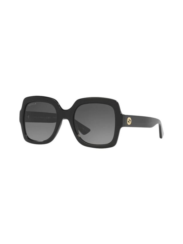 Logo-plaque Square-frame Sunglasses In Schwarz Product Image