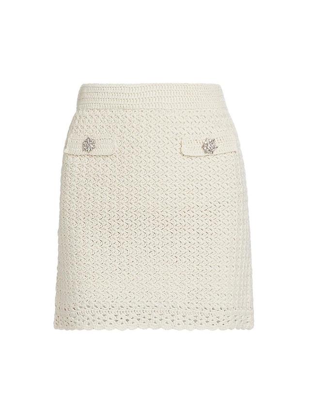 Womens Emilia Crochet Miniskirt Product Image