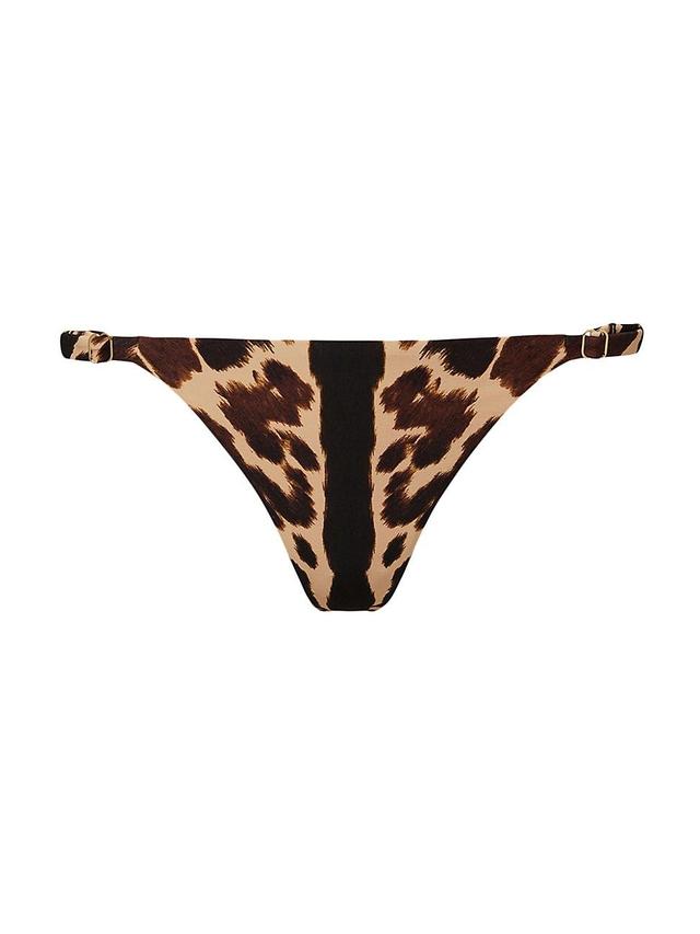 Womens Abstract-Print High-Waist Bikini Bottom Product Image