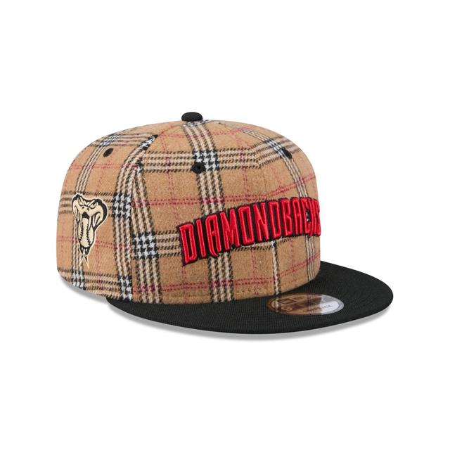 Arizona Diamondbacks Tan Tartan 9FIFTY Snapback Hat Male Product Image