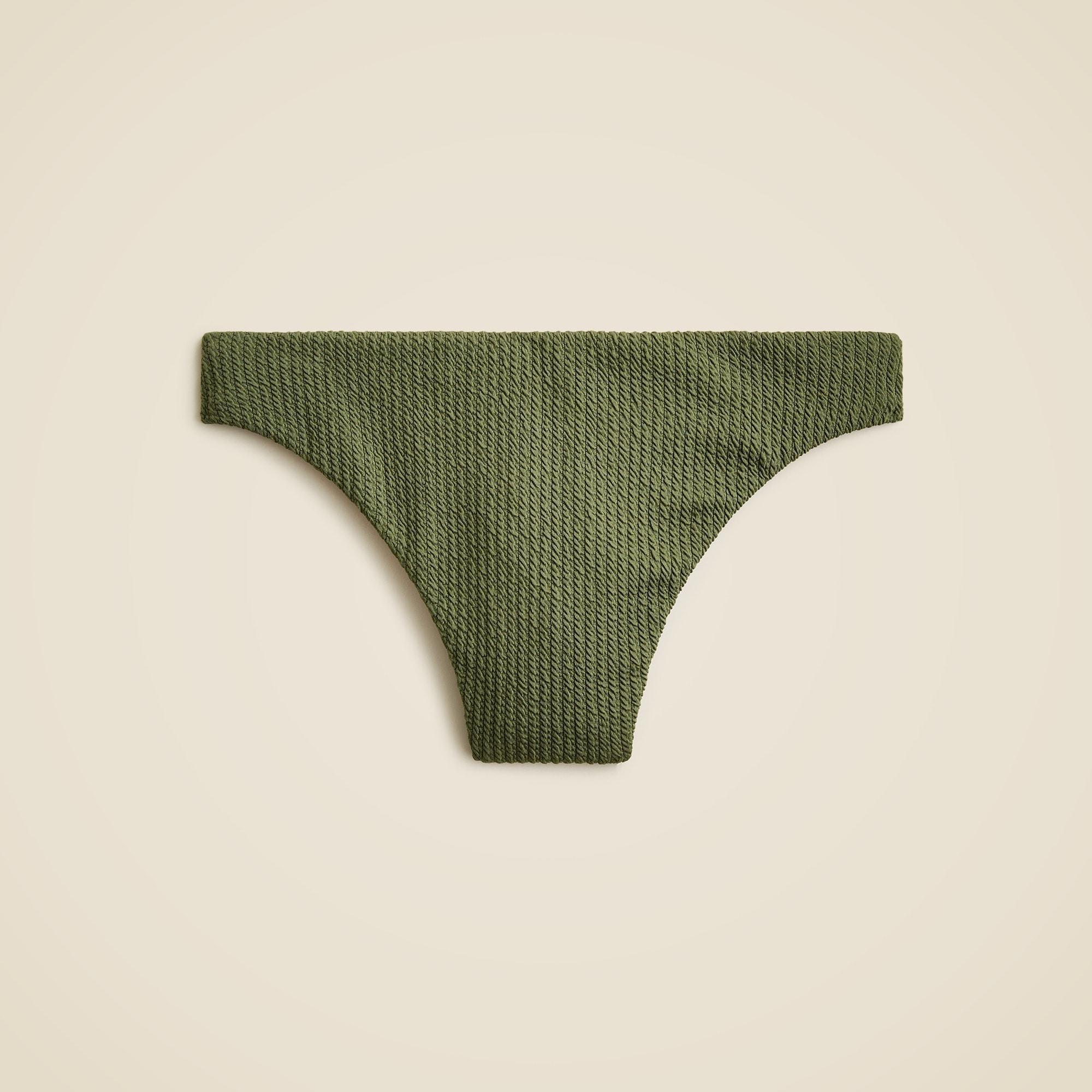 Textured high-rise cheeky bikini bottom Product Image