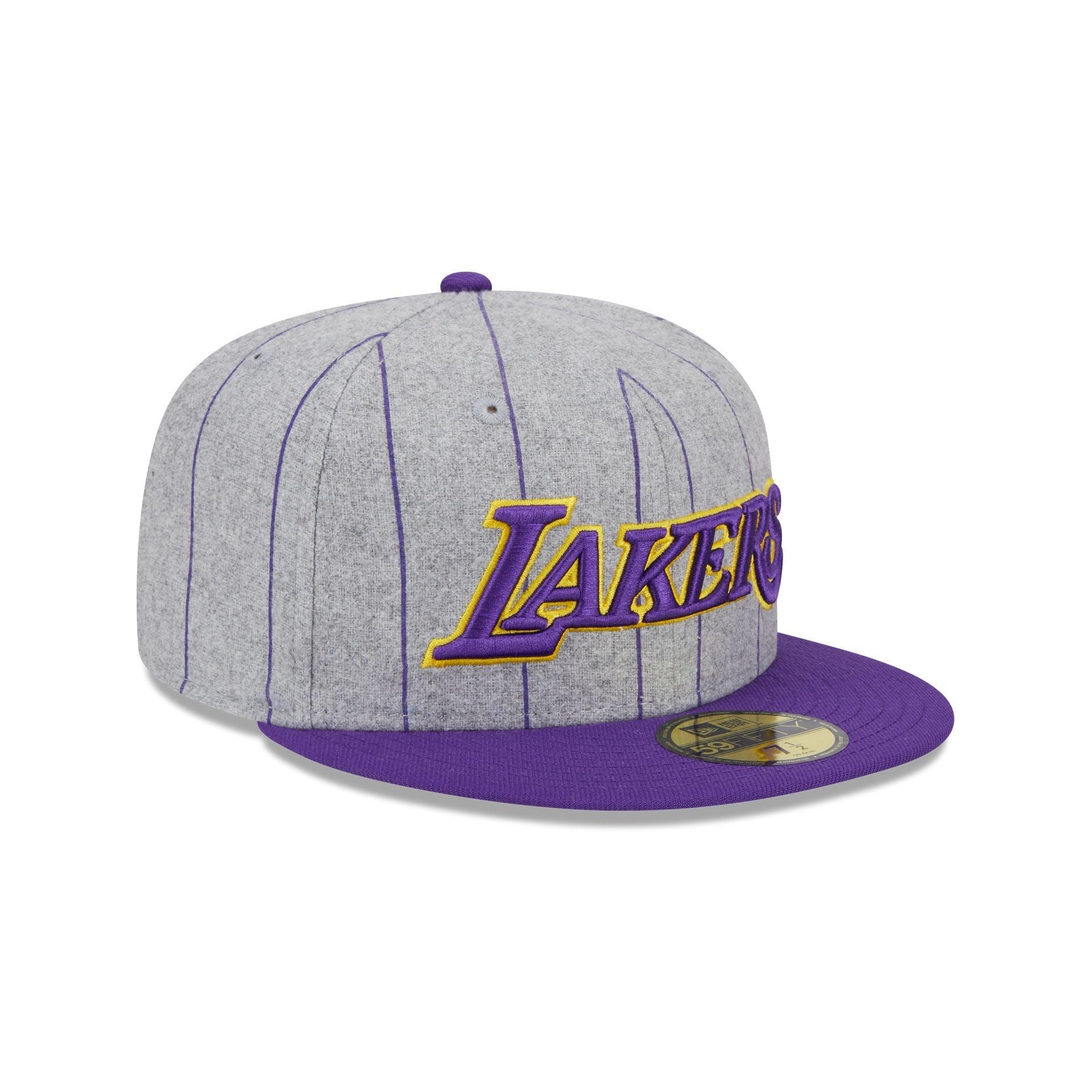 Los Angeles Lakers Heather Pinstripe 59FIFTY Fitted Hat Male Product Image