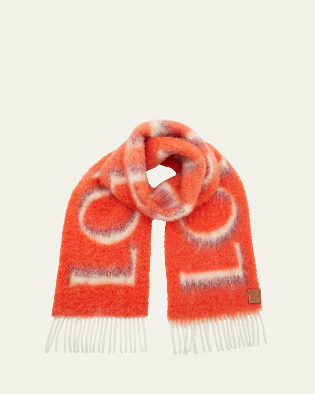 Womens Mohair-Blend Logo Scarf Product Image