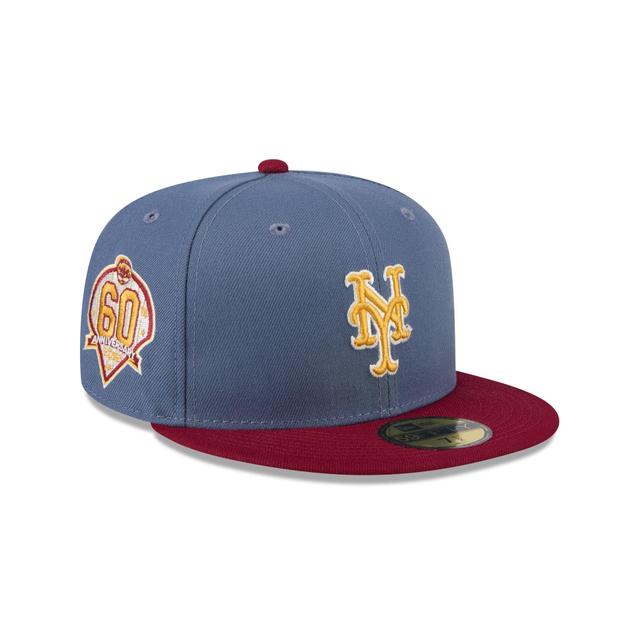 New York Mets Deep Blue 59FIFTY Fitted Hat Male Product Image