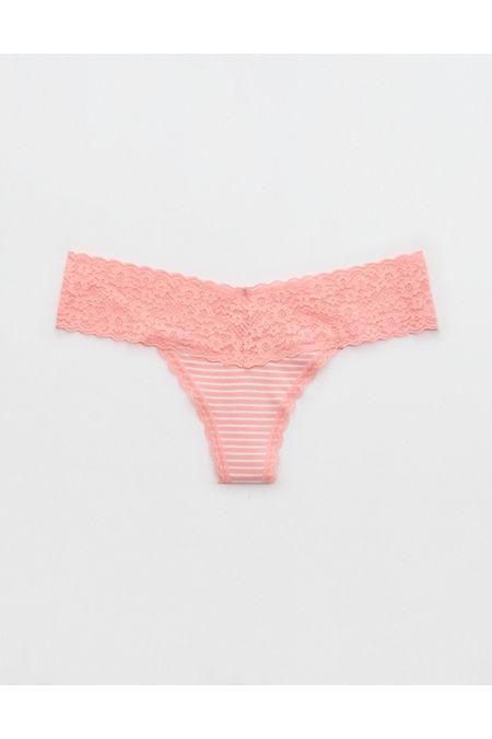 Superchill Vintage Lace Cotton Thong Underwear Women's Product Image