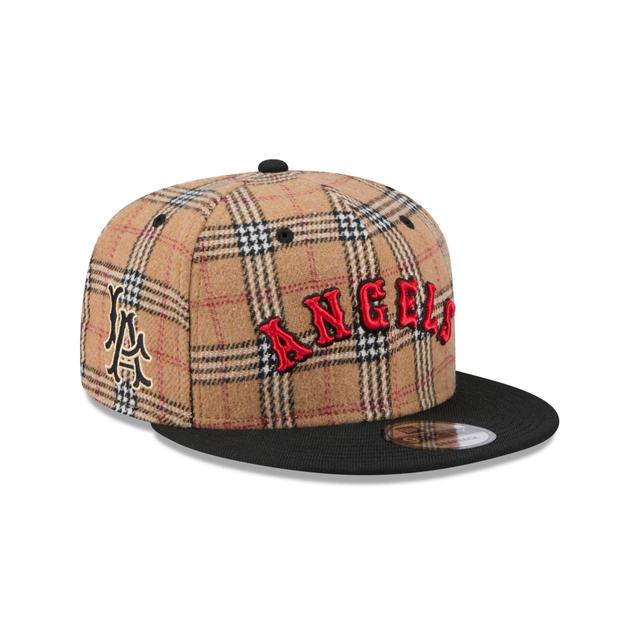 Los Angeles Angels Tan Tartan 9FIFTY Snapback Hat Male Product Image