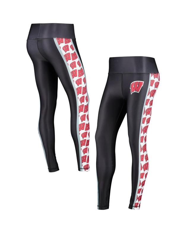 Womens Concepts Sport Black Wisconsin Badgers Dormer Knit Leggings Product Image