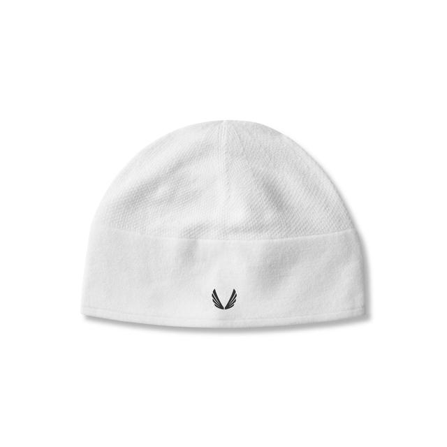 0936. Merino Wool Skull Cap - White "Wings" Product Image