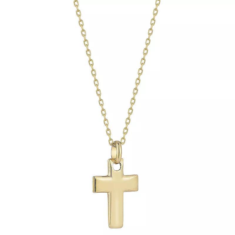 LUMINOR GOLD 14k Gold Cross Pendant Necklace, Womens Product Image