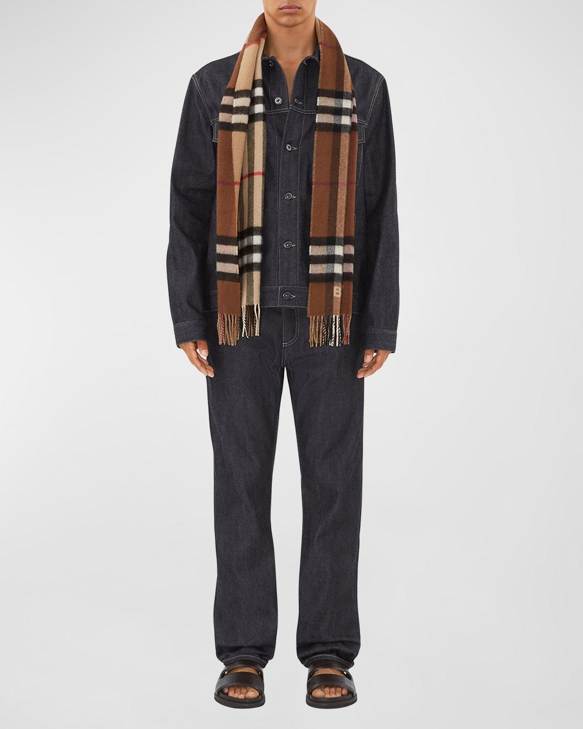 Mens Cashmere Check Scarf Product Image