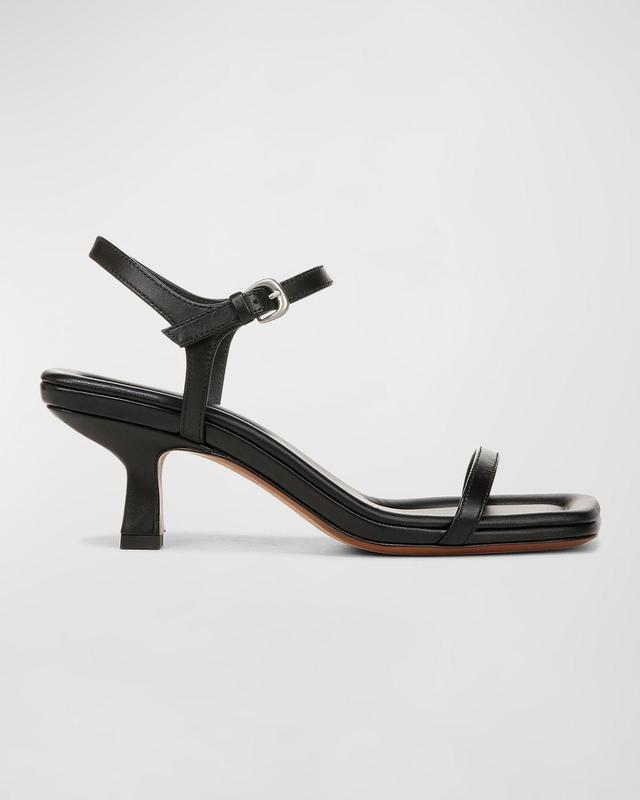 Coco Leather Kitten-Heel Sandals Product Image