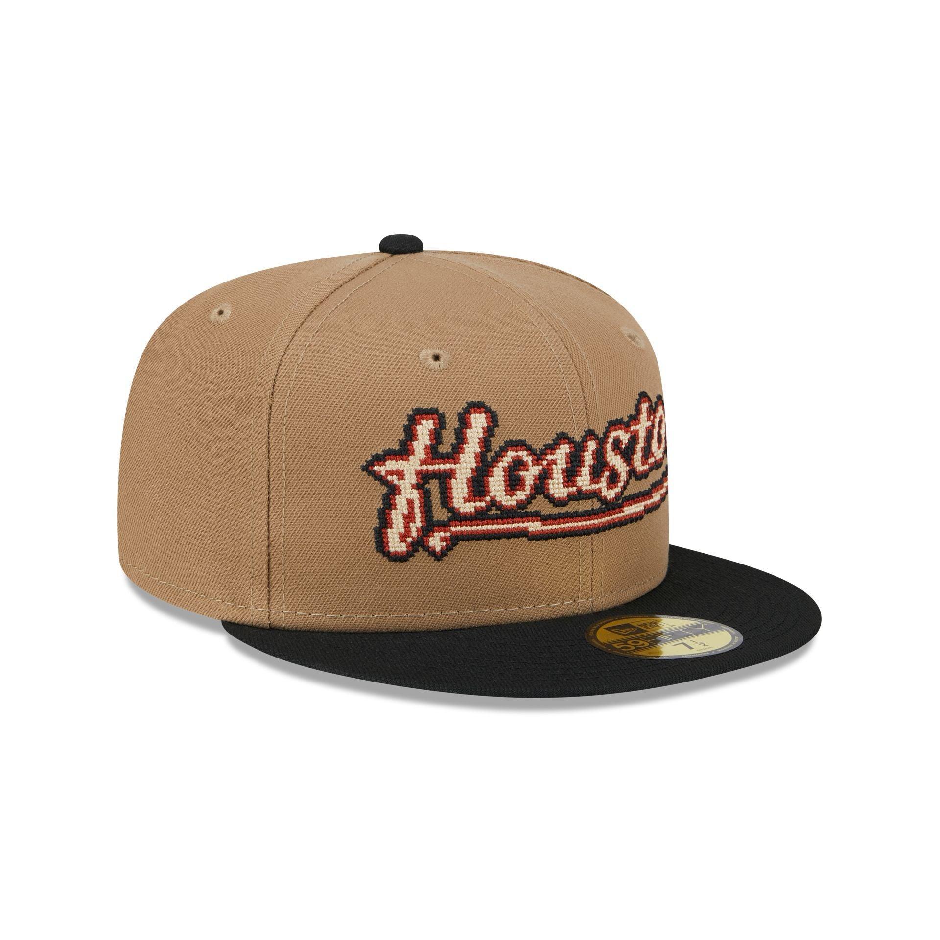 Houston Astros Classic 8-Bit Wordmark 59FIFTY Fitted Hat Male Product Image