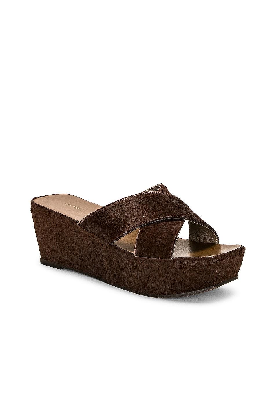 The Row Tate X Sandal in Brown Product Image