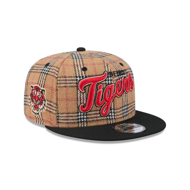 Detroit Tigers Tan Tartan 9FIFTY Snapback Hat Male Product Image