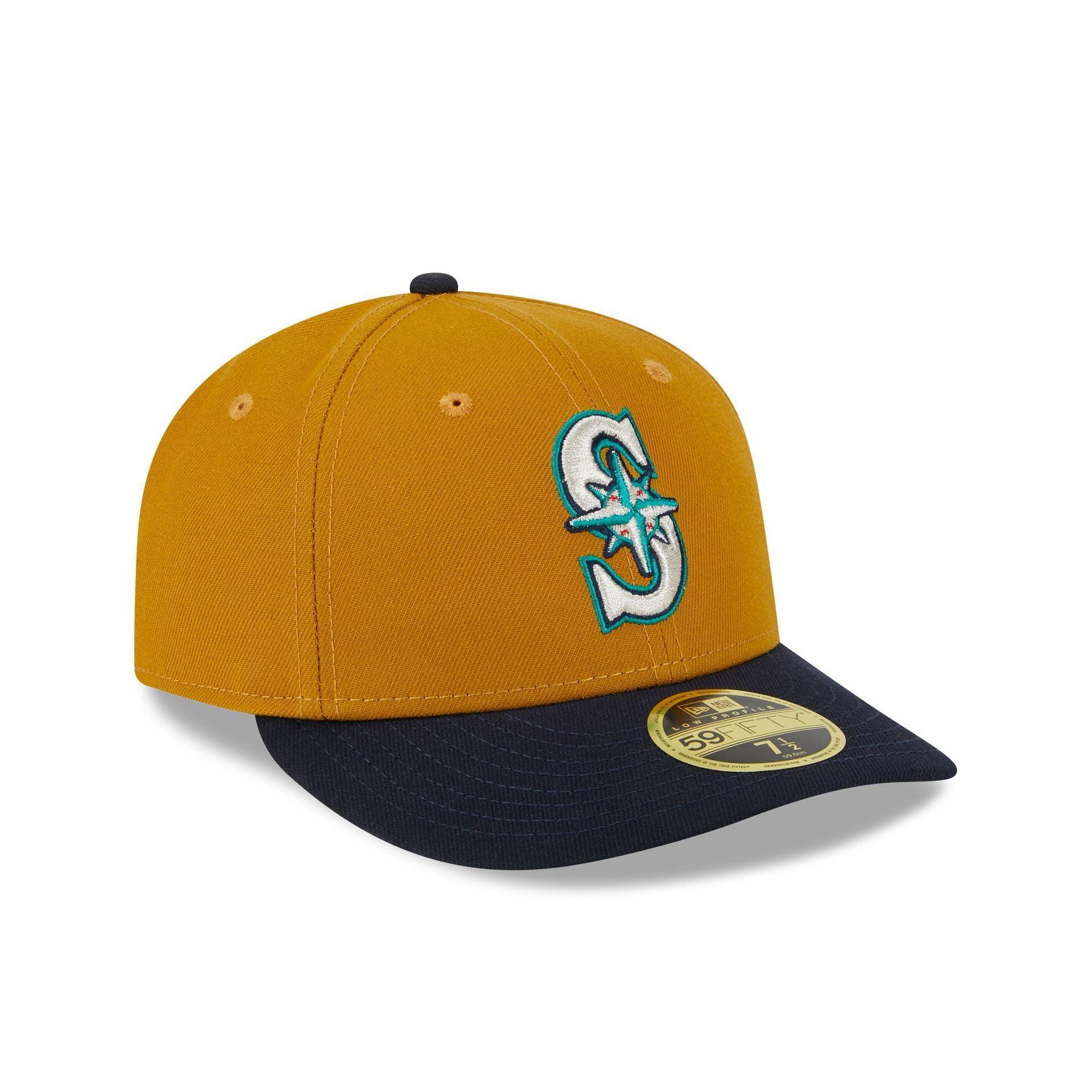 Seattle Mariners Vintage Gold Low Profile 59FIFTY Fitted Hat Male Product Image