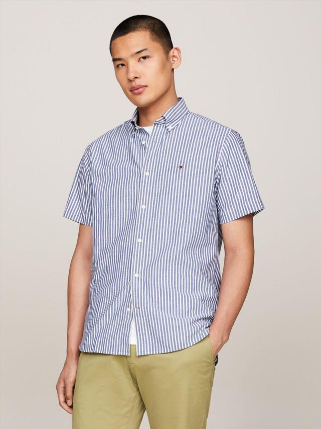 Tommy Hilfiger Men's Regular Fit Cotton Linen Shirt Product Image