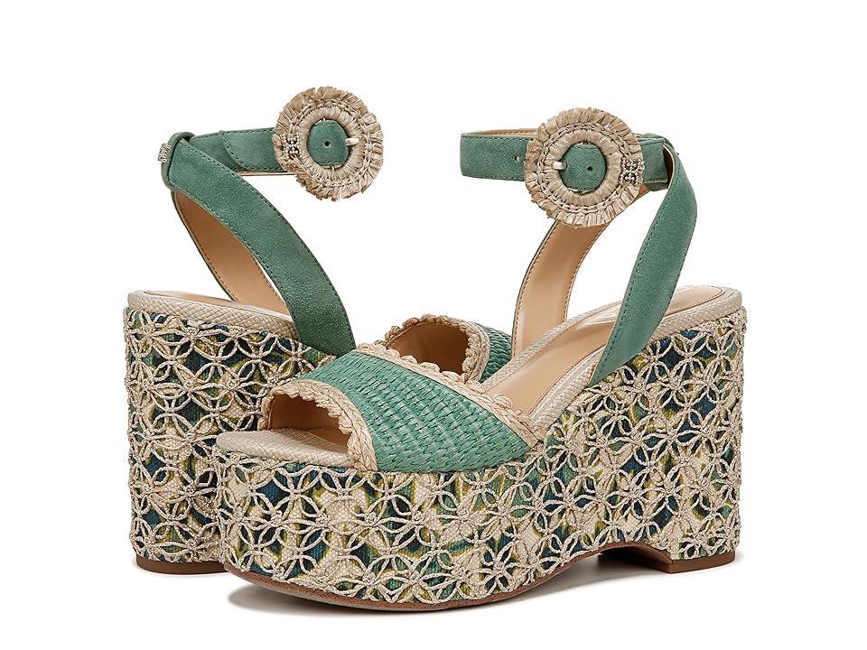 Sam Edelman Amber Platform Sandal (Turquoise Green) Women's Shoes Product Image