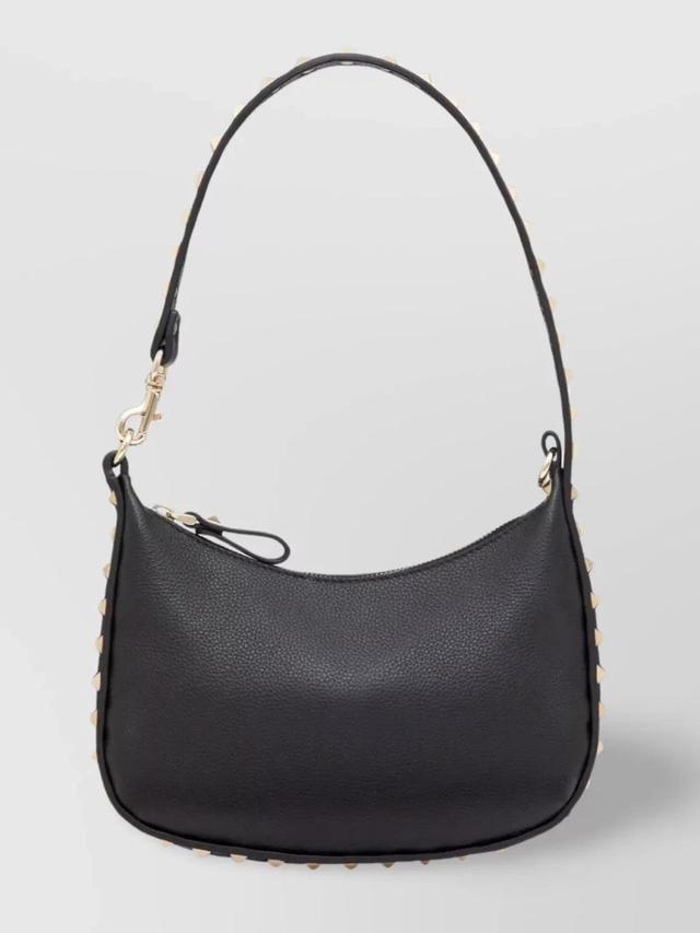 Rockstud Mini Hobo Bag In Black Product Image